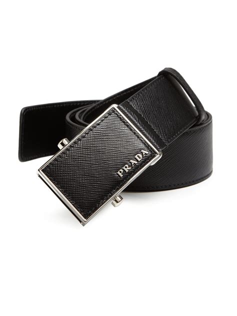 prada saffiano leather plaque belt|Prada.